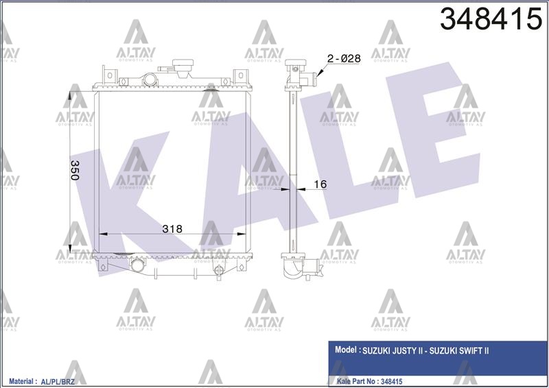 Suzuki Swift Su Radyatörü 1990-2001 Radyatör Su . OEM 17700-63B50 Suzuki Swift Su Radyatörü 1990-2001 Radyatör Su . OEM 17700-63B50